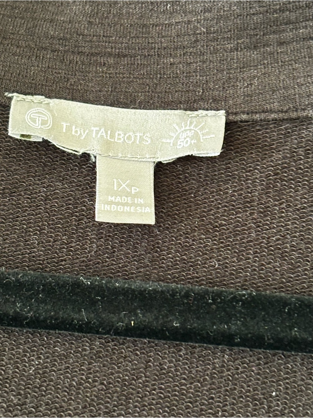 Talbots Cozy Crush Johnny Collar Pullover Black Size 1XP - Picture 4 of 7